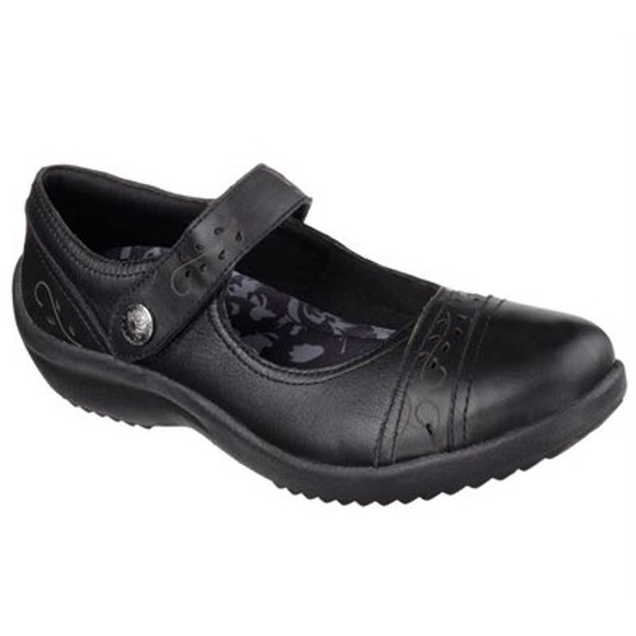 Skechers Shoes - Skechers Relaxed Fit Womens Mary Jane Savor Flower FIelds Black Comfort Loafers